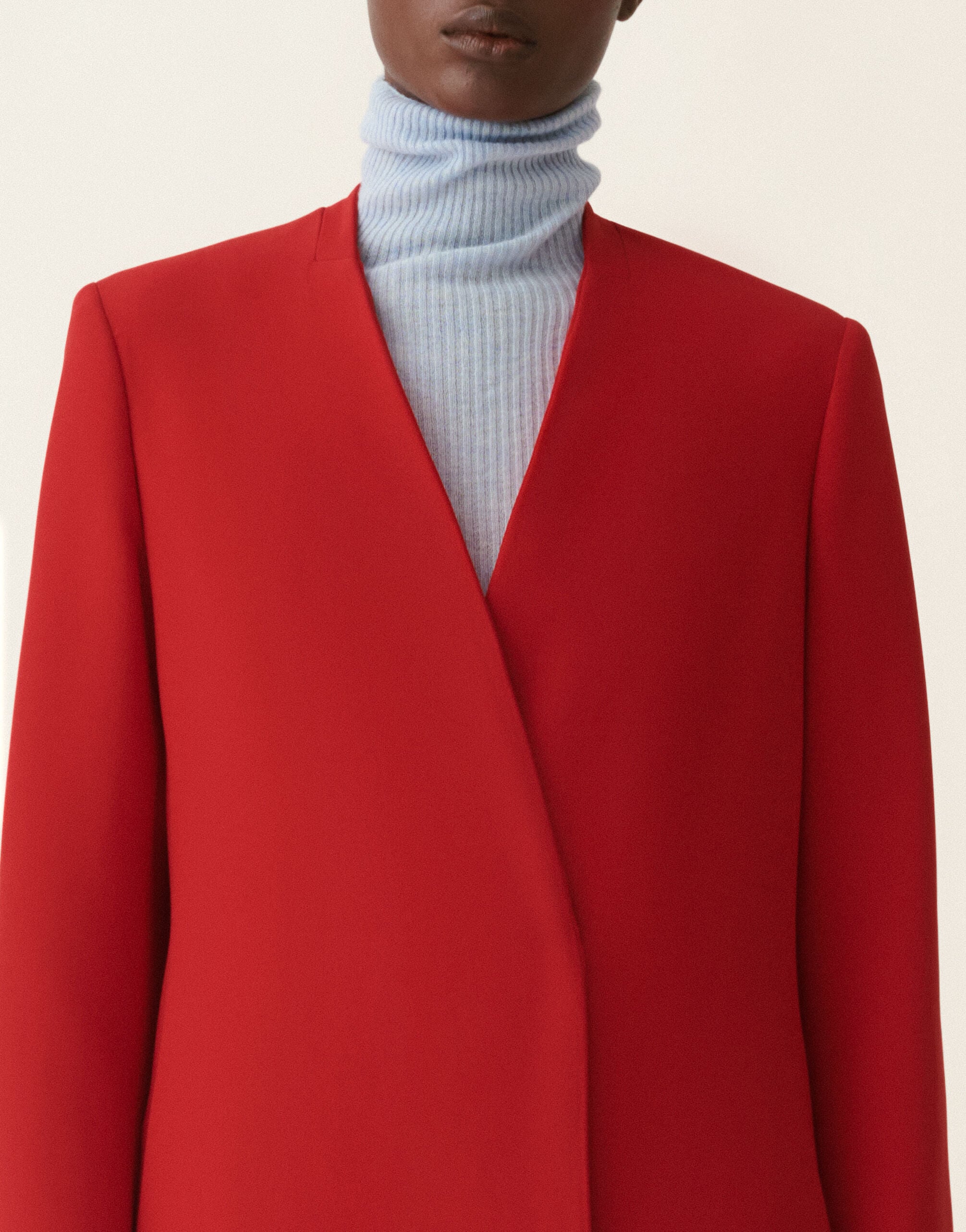 Fabiana Filippi Topcoat in cady, rosso Rosso CTD216F207M2890000