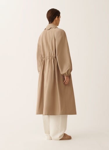Fabiana Filippi Long trench coat in ottoman, mud MUD CTD276F698M1430000