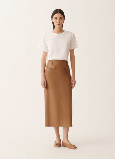 Fabiana Filippi Nappa lissé pencil skirt, wicker Wicker PLD266F267L7990000
