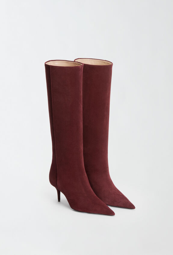 Fabiana Filippi SUEDE POINTED TOE BOOTS RED ASD214A894I9910000