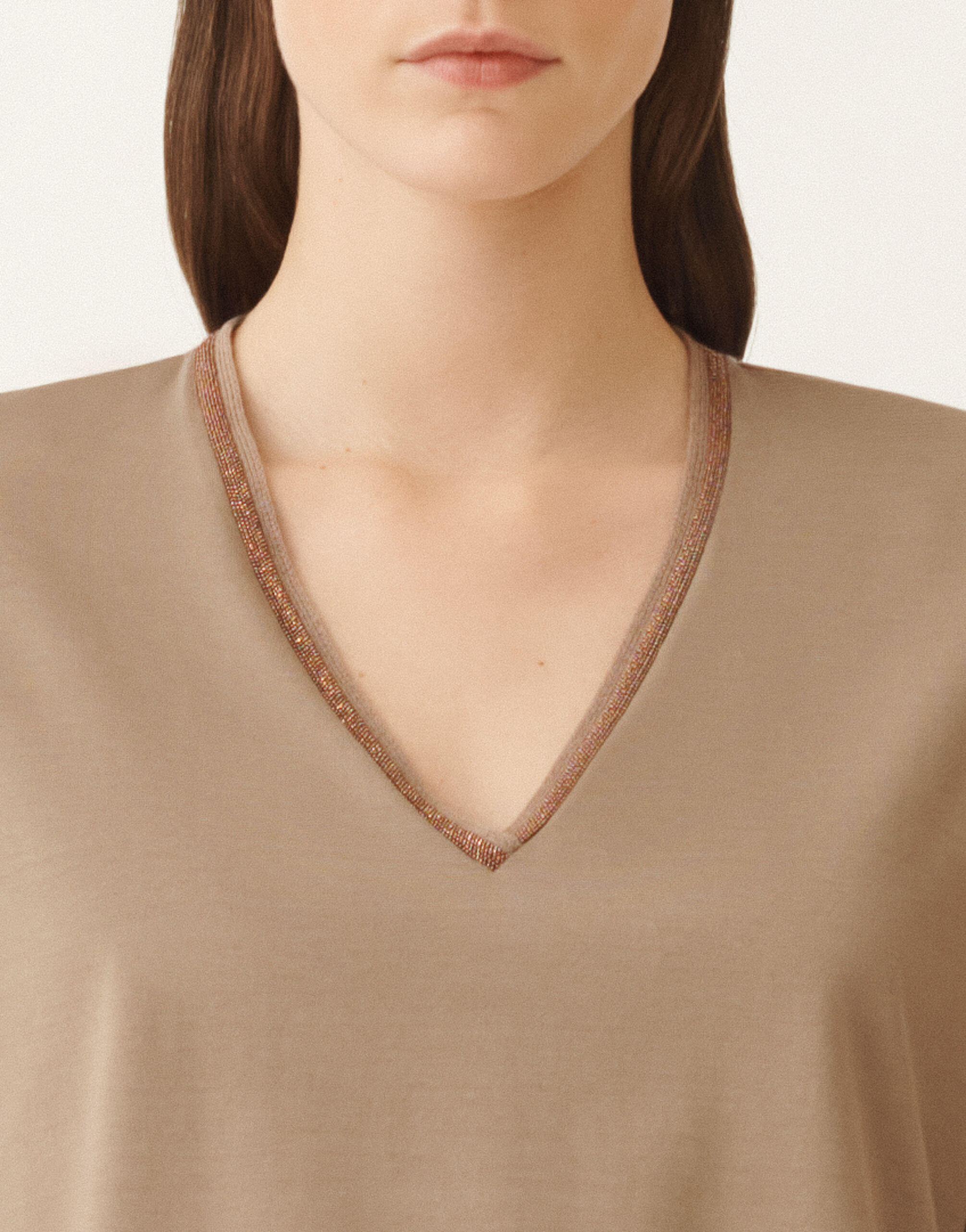 Fabiana Filippi Jersey top, bark Brown JED225F862L6960000