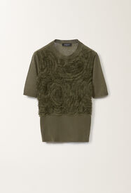 Fabiana Filippi Linen sweater, grass GRASS MAD275F539L3480000