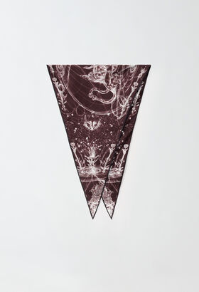 Fabiana Filippi SILK TWILL PRINTED FOULARD RED ABD214F139I9290000