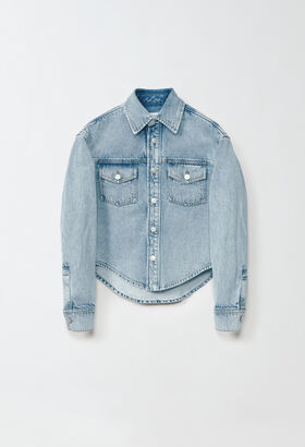 Fabiana Filippi Denim shirt jacket, light marbled BLUE CTD275F255L3690000