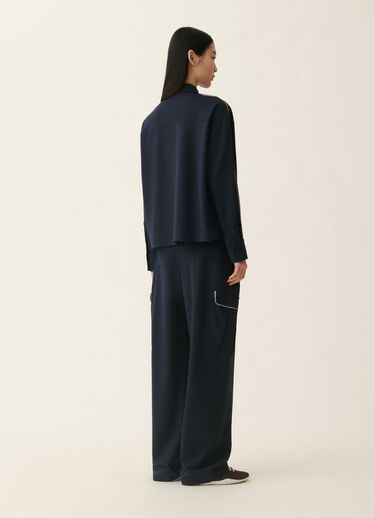 Fabiana Filippi Veste cropped en jersey point Milano, bleu nuit Bleu nuit GCD216F261M3100000