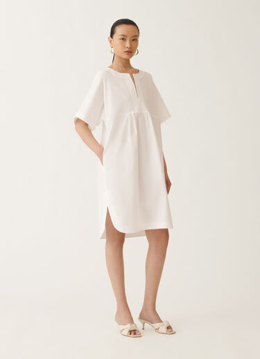 Fabiana Filippi Stretch poplin dress, optical white OPTICAL WHITE ABDC02F110H5450000