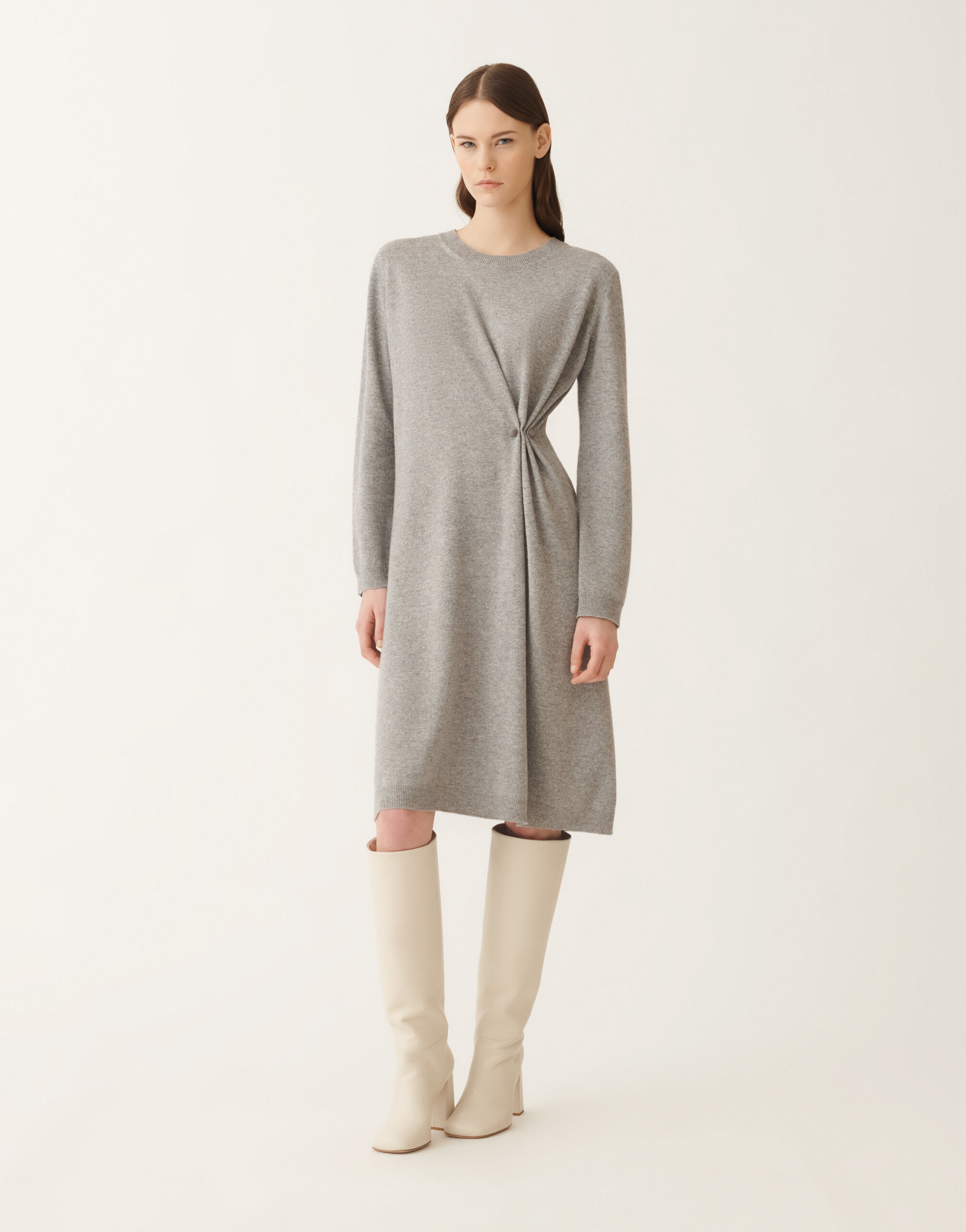 Fabiana Filippi Platinum dress, rock grey GREY ABD215F141L5170000