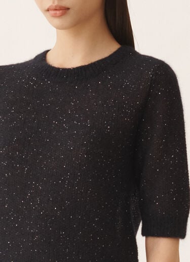 Fabiana Filippi Midnight blue mohair sweater with sequins Blue MAD266F131L7950000