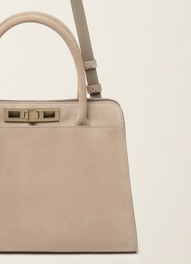 Handbag media Josephine in camoscio, moka meringa Fabiana Filippi Handbag media Josephine in camoscio, moka meringa Moka meringa BGD216A852M5000000