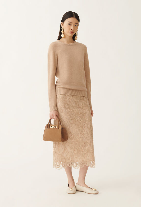 Fabiana Filippi Cashmere and silk sweater, beech BROWN MAD215F012N9000000