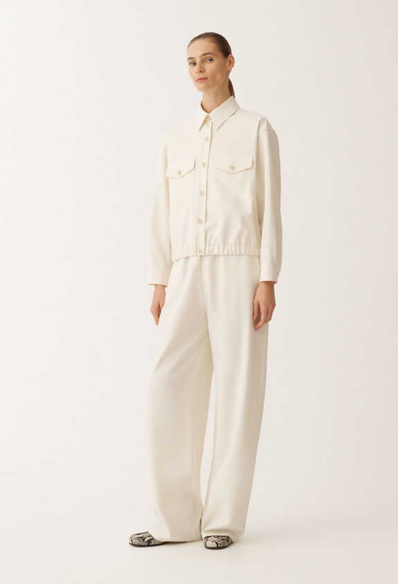 Fabiana Filippi Techno tailoring bomber jacket, butter WHITE GCD265F335D8070000