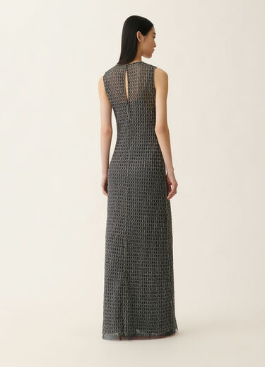 Moonlight embroidered slip dress, charcoal Fabiana Filippi Moonlight embroidered slip dress, charcoal Charcoal ABD226F598M4400000