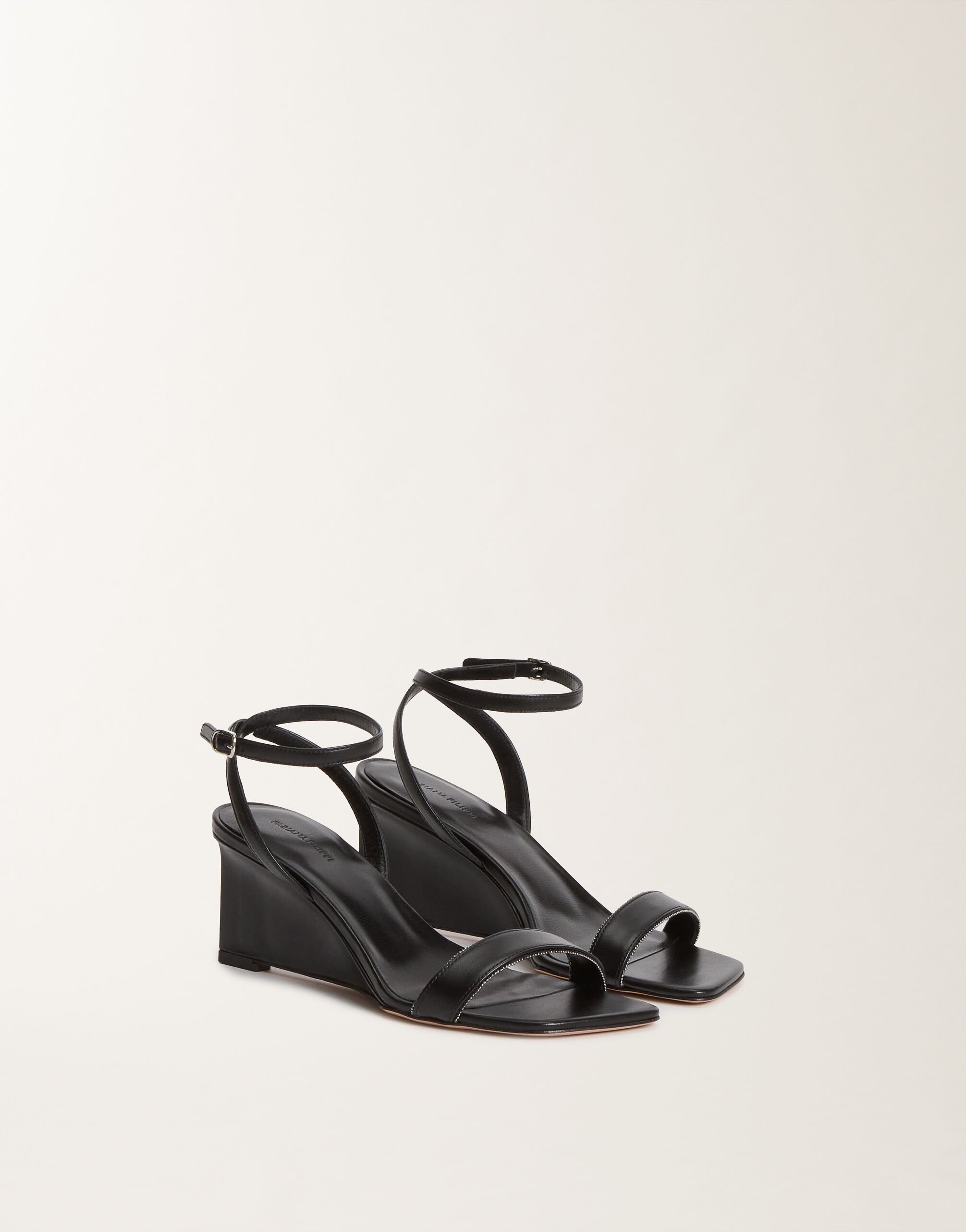 Fabiana Filippi Cuña de piel de becerro, negro NEGRO ASD275A115L4120000