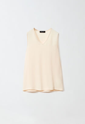Fabiana Filippi Silk marocain vest top, vanilla GREY JED224F605L0790000