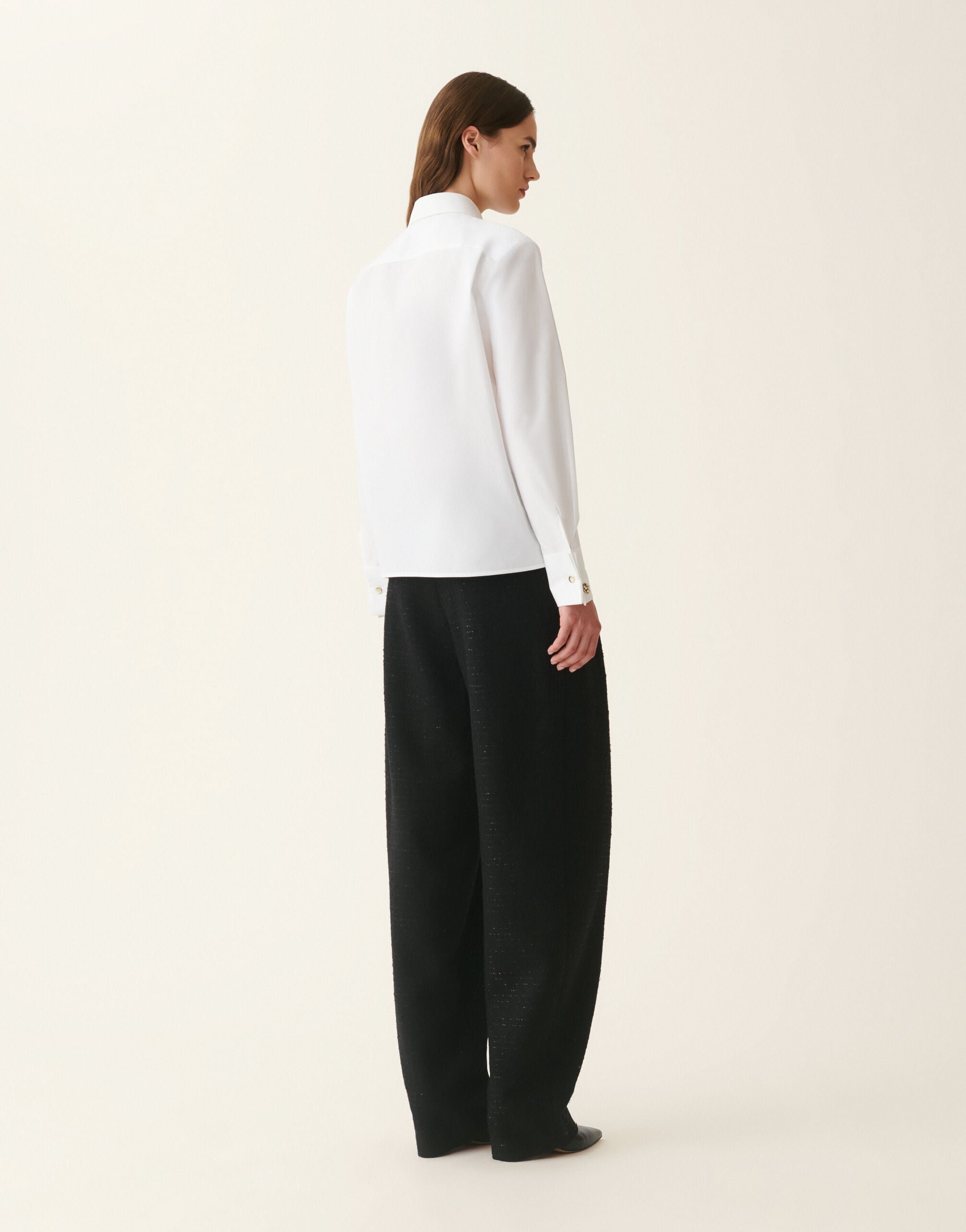 Fabiana Filippi Straight-cut poplin shirt, optic white Optic white CAD226F696M6640000
