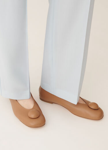 Fabiana Filippi Nappa leather ballet flat, leather sole Brown ASD266A807M0160000