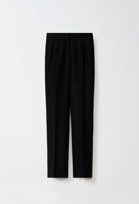 Fabiana Filippi Stretch wool trousers, black BLACK PAD265F326D4320000