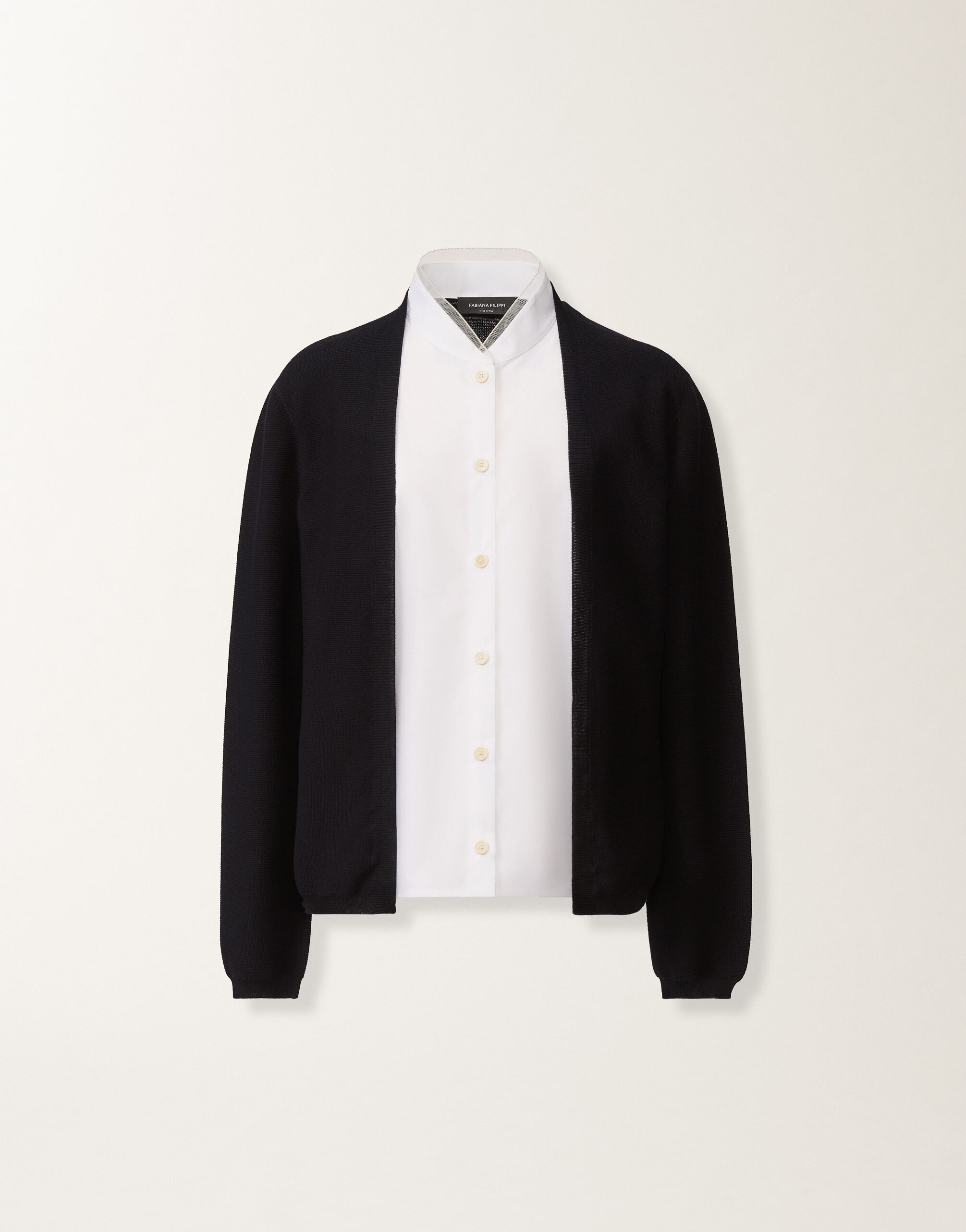 Fabiana Filippi Cardigan en coton biologique, bleu nuit BLEU NUIT MAD276F460M1950000