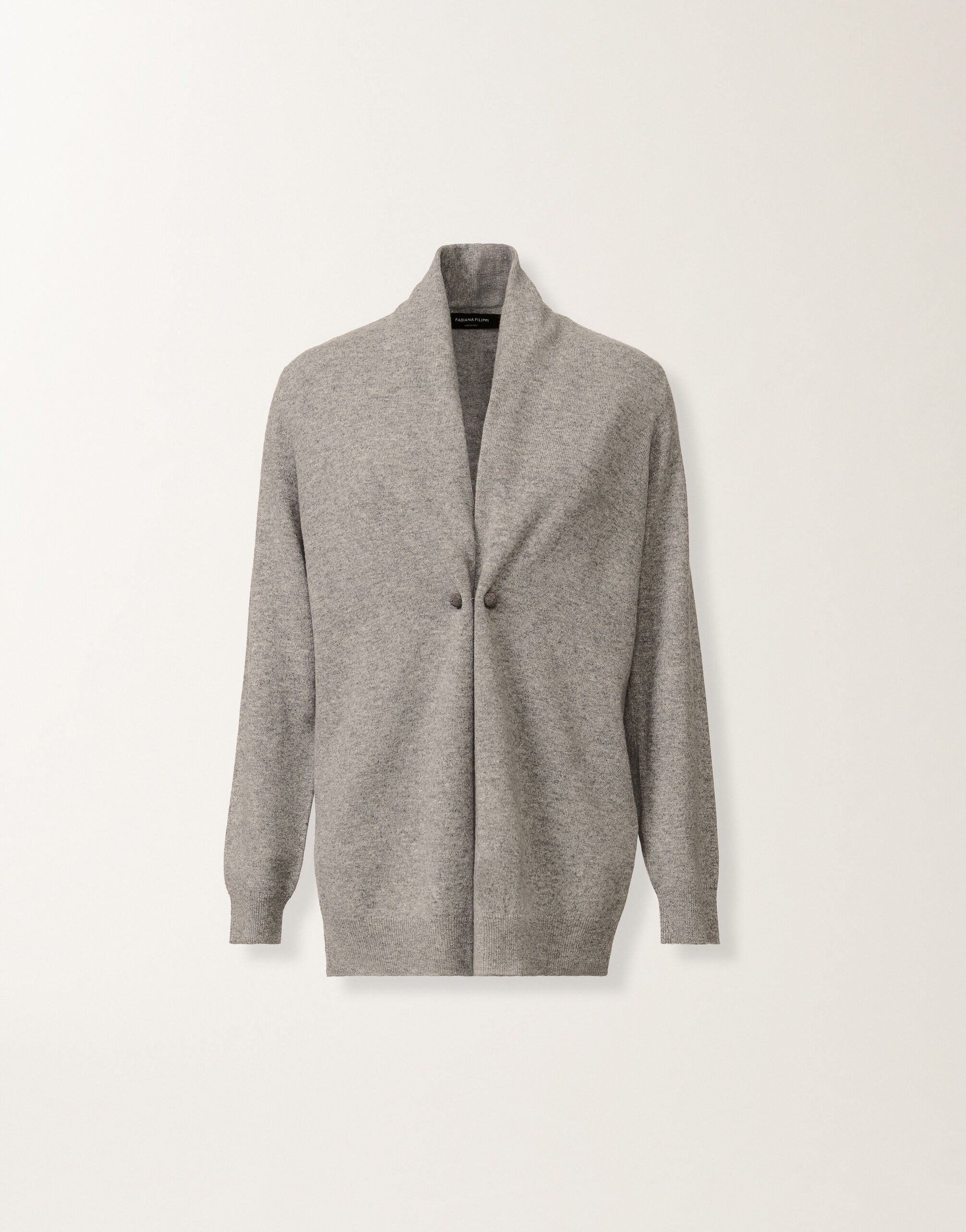Fabiana Filippi Cardigan en Platinum, roche GRIS MAD215F059L5170000