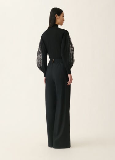 Fabiana Filippi Oversized cargo flannel trousers, black Black PAD226F291M3780000