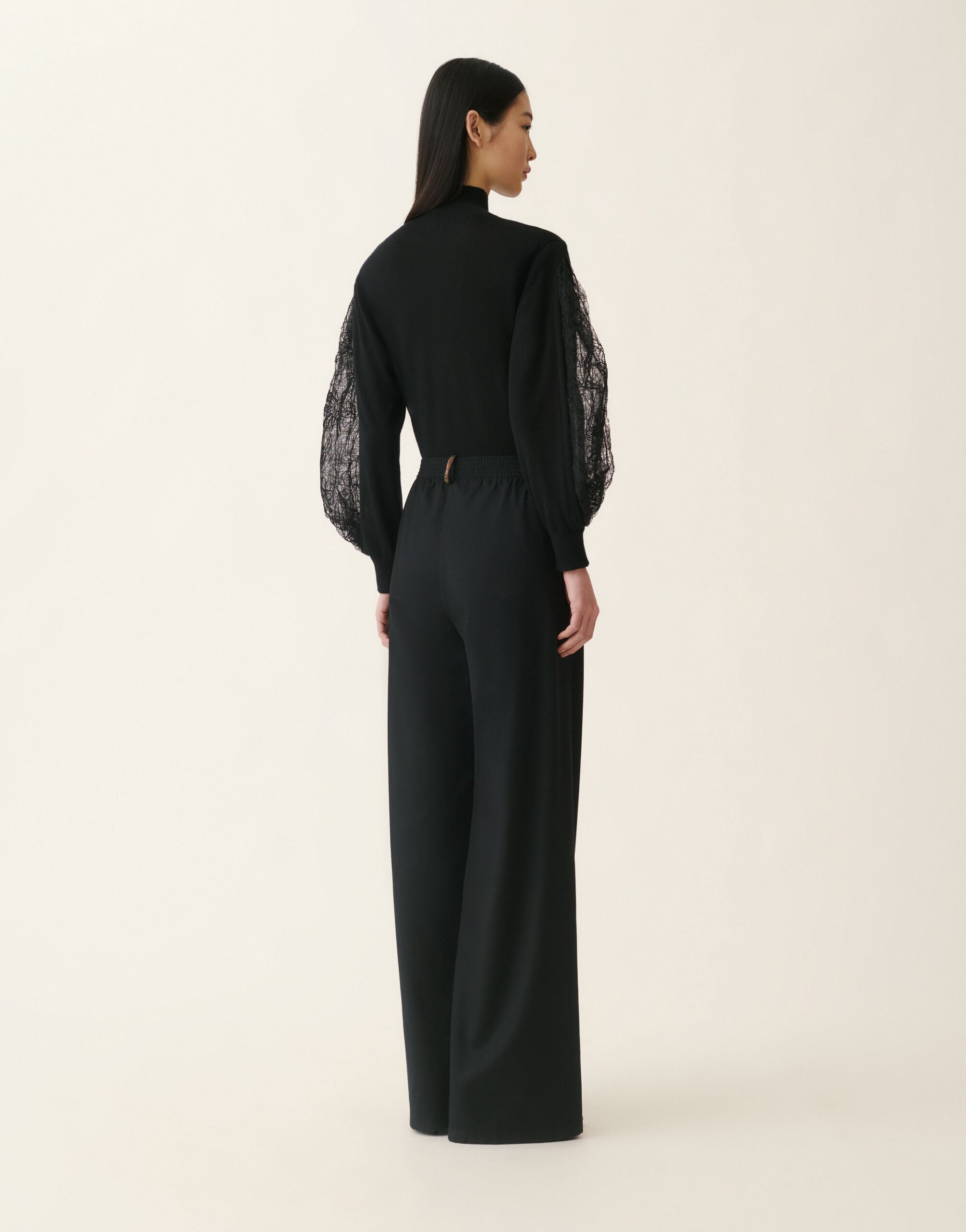 Fabiana Filippi Oversized cargo flannel trousers, black Black PAD226F291M3780000