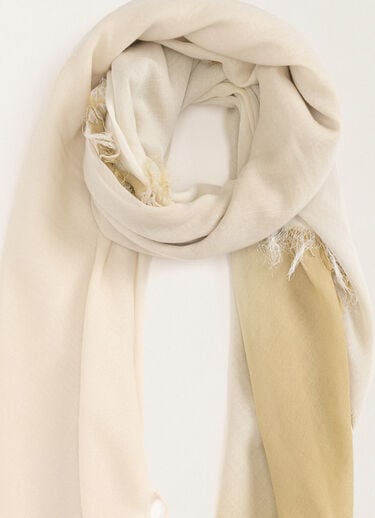 Fabiana Filippi Gradient-print cotton scarf, vanilla, putty and gold YELLOW SAD265A800L2030000