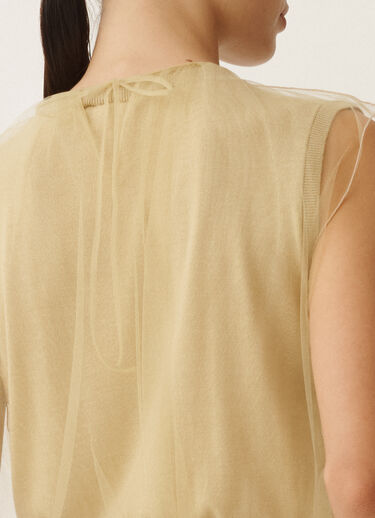 Fabiana Filippi Cashmere and silk vest top, gold YELLOW MAD265F024L2940000