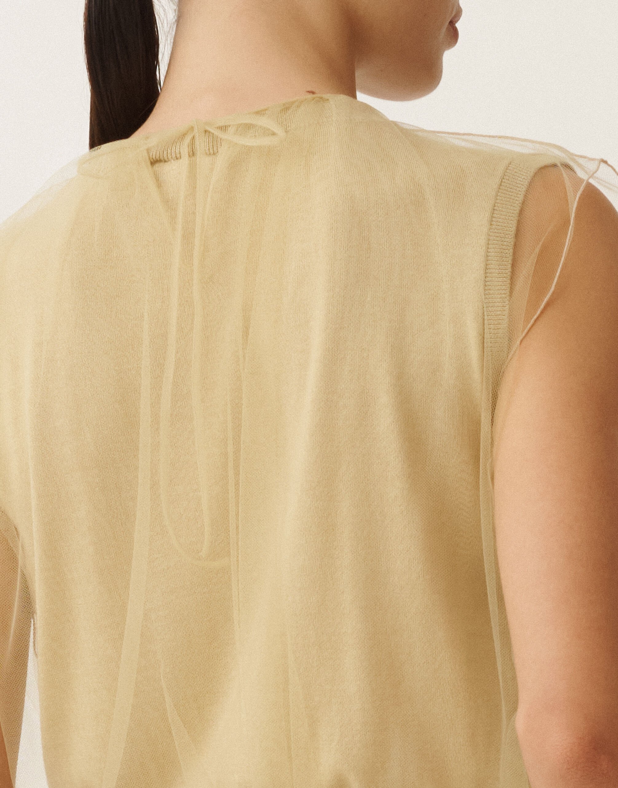Fabiana Filippi Cashmere and silk vest top, gold YELLOW MAD265F024L2940000