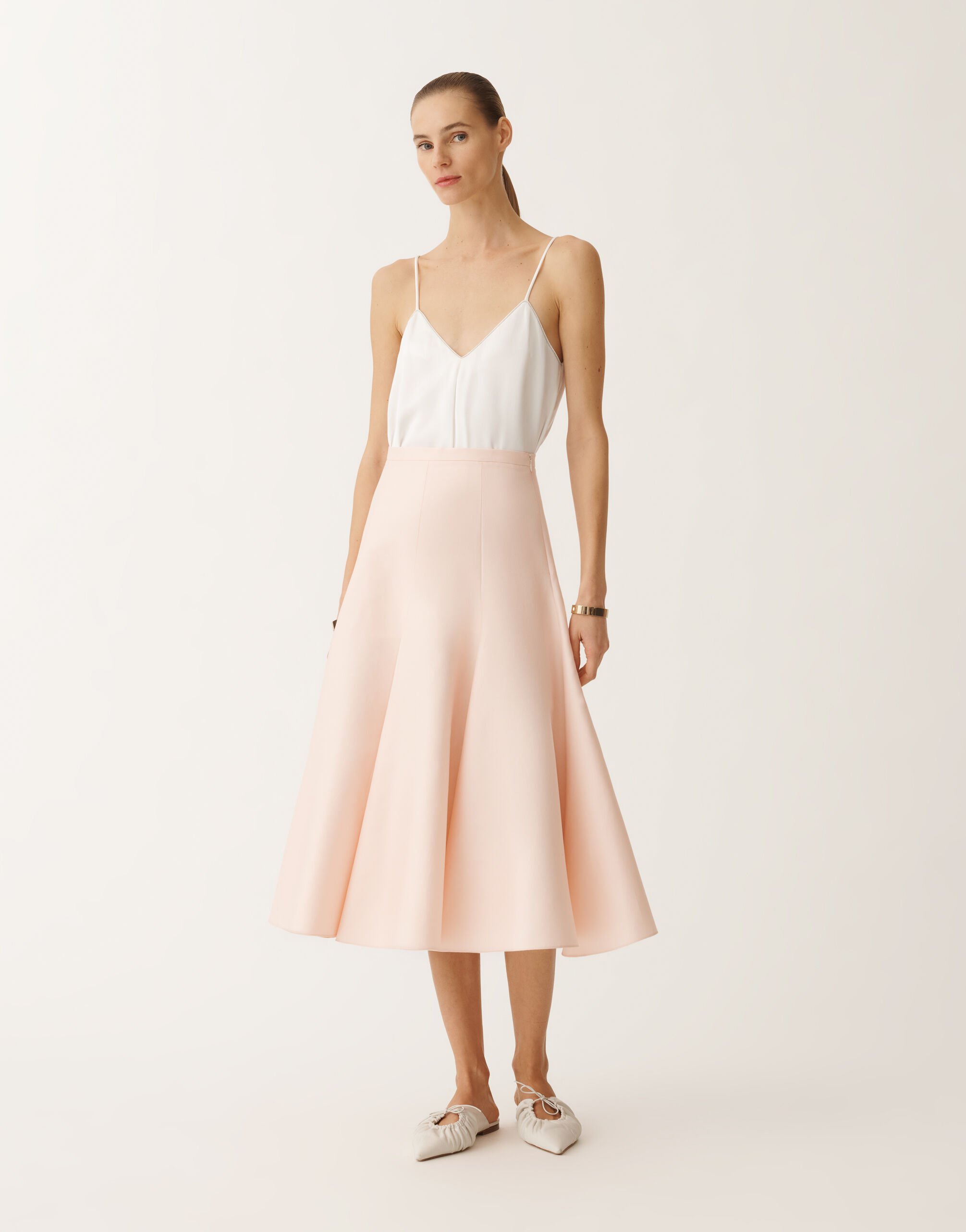 Fabiana Filippi Cotton and silk mikado skirt, candy CANDY GND275F840D7870000