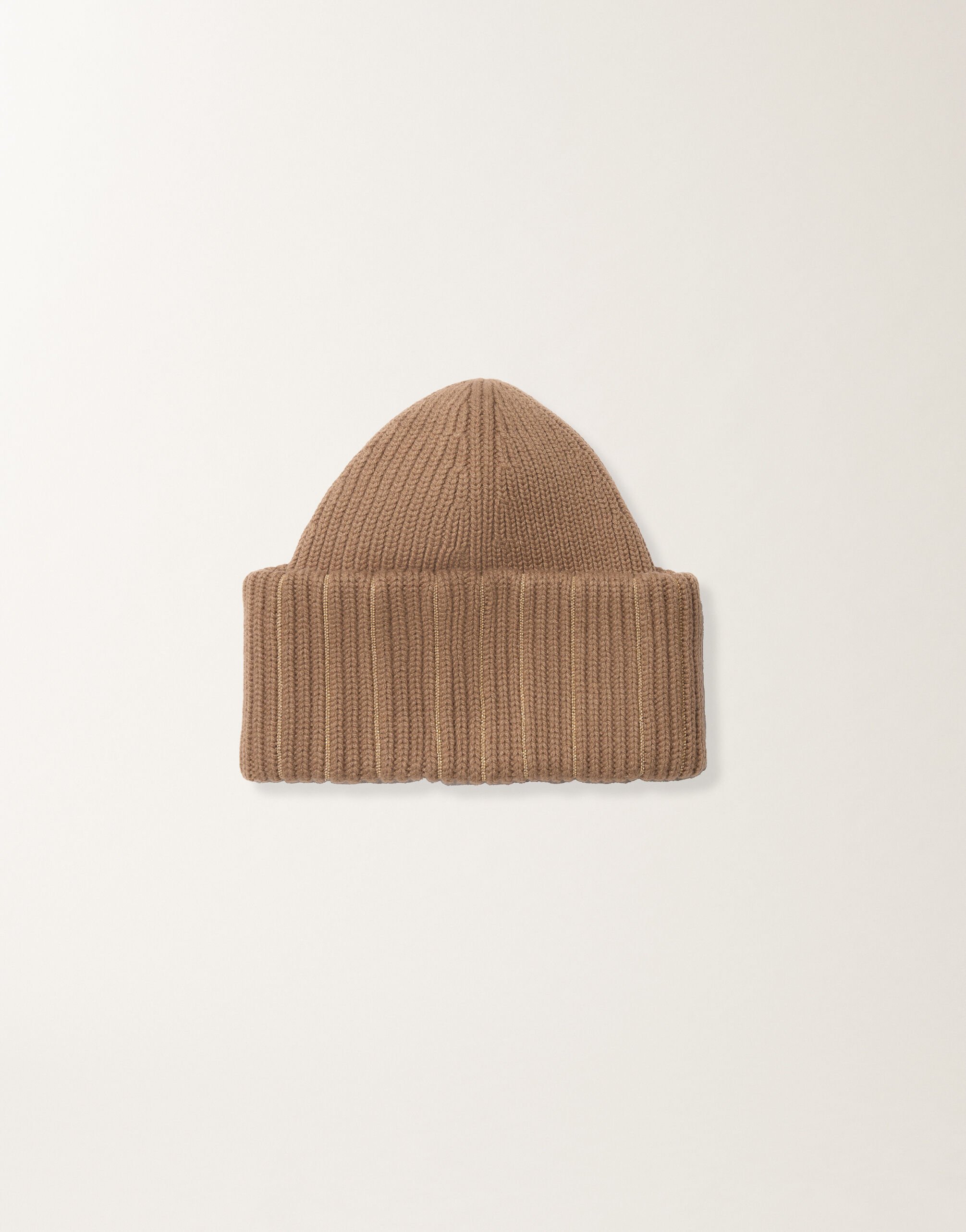 Fabiana Filippi Beanie in Platinum, bark Brown SAD225A910L5170000