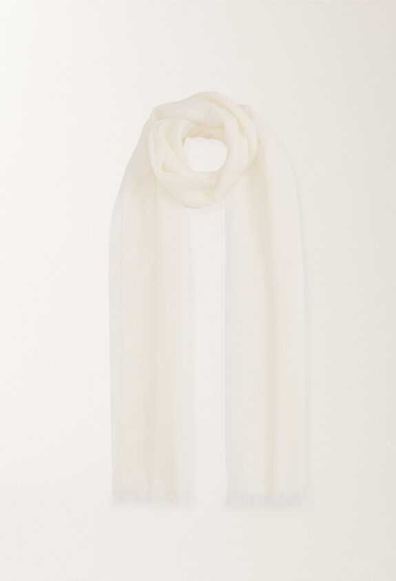 Fabiana Filippi Cashmere scarf, white WHITE SAD265A804L2010000