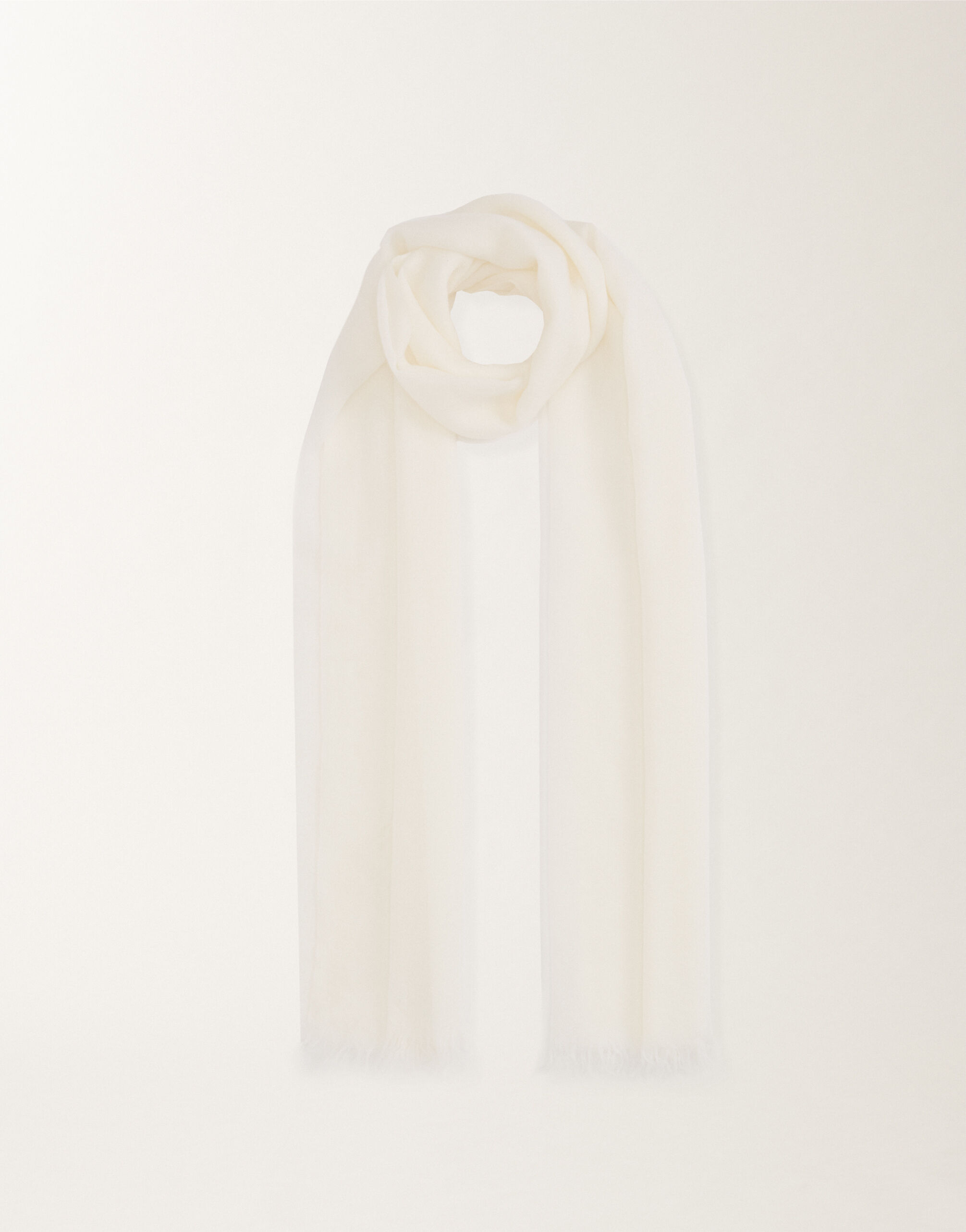 Fabiana Filippi Cashmere scarf, white WHITE SAD265A804L2010000