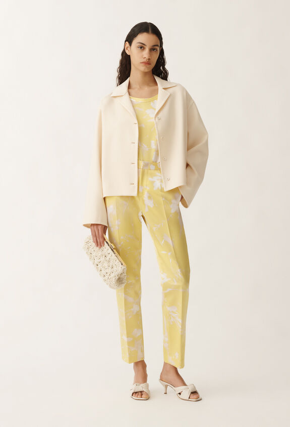Fabiana Filippi Double wool jacket, vanilla WHITE CTD265F225D8040000