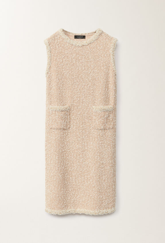 Fabiana Filippi TWEED SLEEVELESS KNIT DRESS PINK ABD265F175L1670000