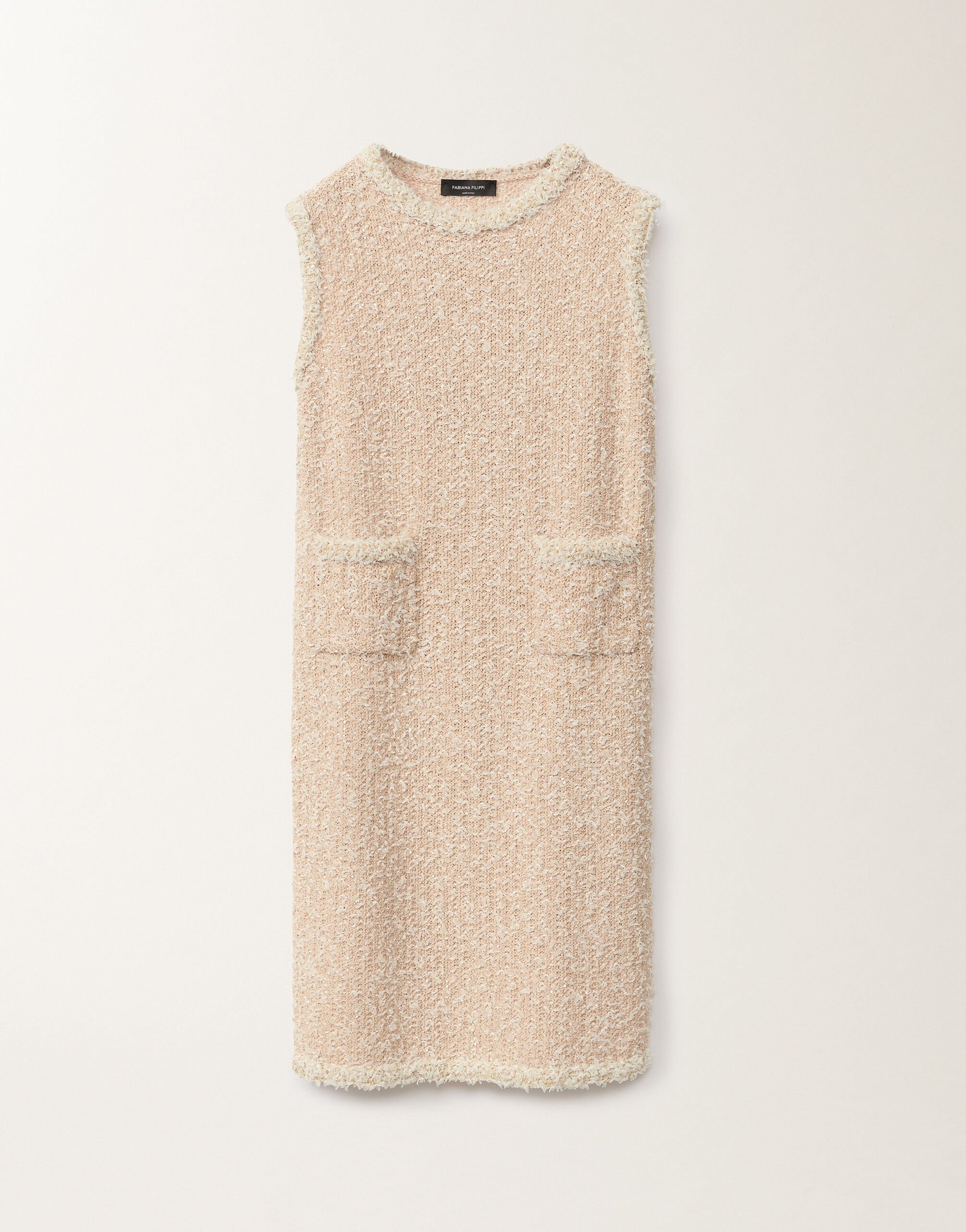 Fabiana Filippi Tweed-effect mini dress, dusty pink and citrine PINK ABD265F175L1670000