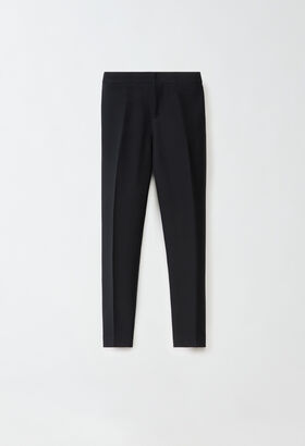 Fabiana Filippi Wool and silk trousers, black WHITE JED264F095I8700000
