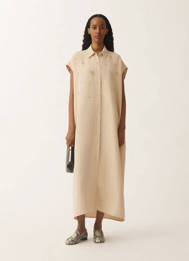 Fabiana Filippi Linen and viscose shirt dress, sand SAND ABD275F655L3720000