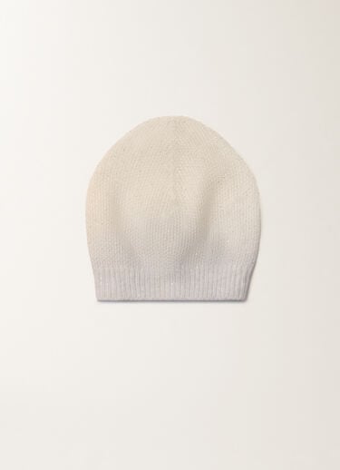 Fabiana Filippi Mohair cap with gradient micro sequins, raffia and gray Gray SAD266A880L9000000