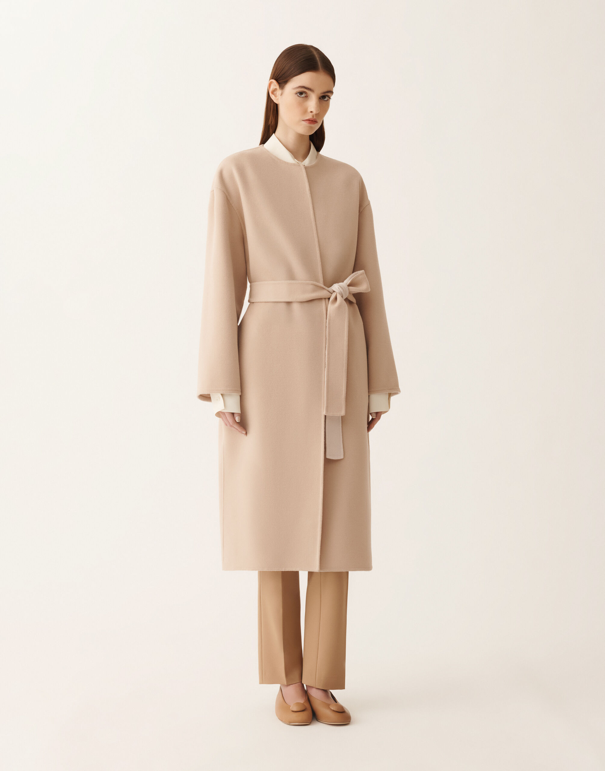 Fabiana Filippi Double wool coat, kasha Kasha CTD266F240L5080000