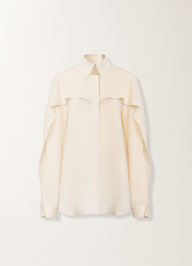 Fabiana Filippi Camicia in crepe de chine, burro Bianco CAD266F315D9430000