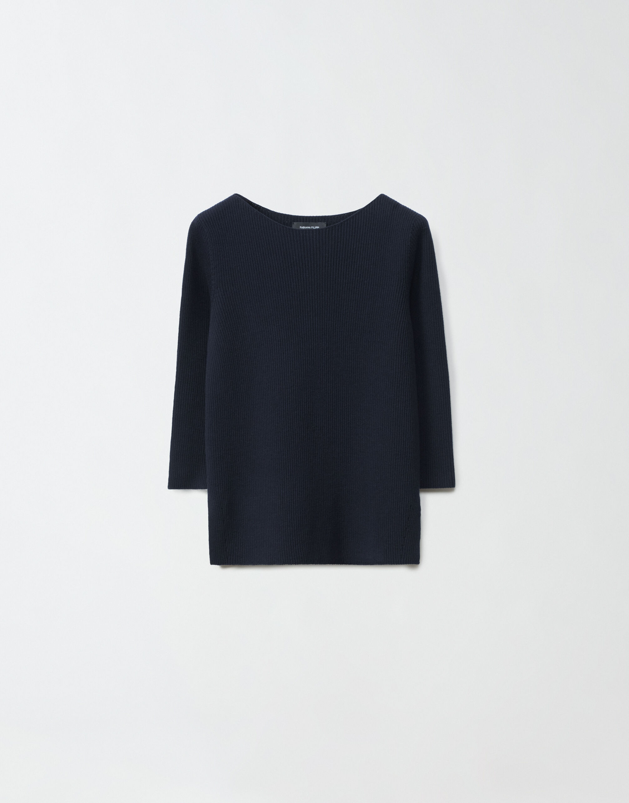 Fabiana Filippi Maglia in lana e cotone, blu notte BLU NOTTE MAD264F018D510M417