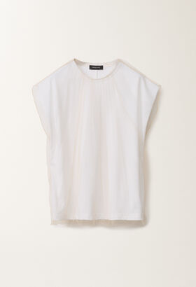 Fabiana Filippi Jersey T-shirt, optical white GREY JED265F153L2870000