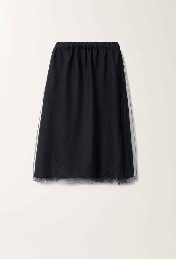 Fabiana Filippi Linen and viscose skirt, midnight blue BLUE GND275F848L3540000
