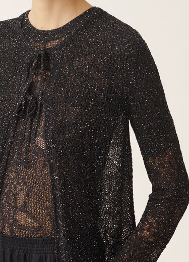 Fabiana Filippi Cardigan en micro-paillettes bleu nuit BLEU NUIT MAD276F509D8640000