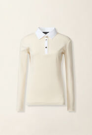 Fabiana Filippi Ribbed cotton jersey long-sleeved T-shirt, butter Butter JED226F552M4560000