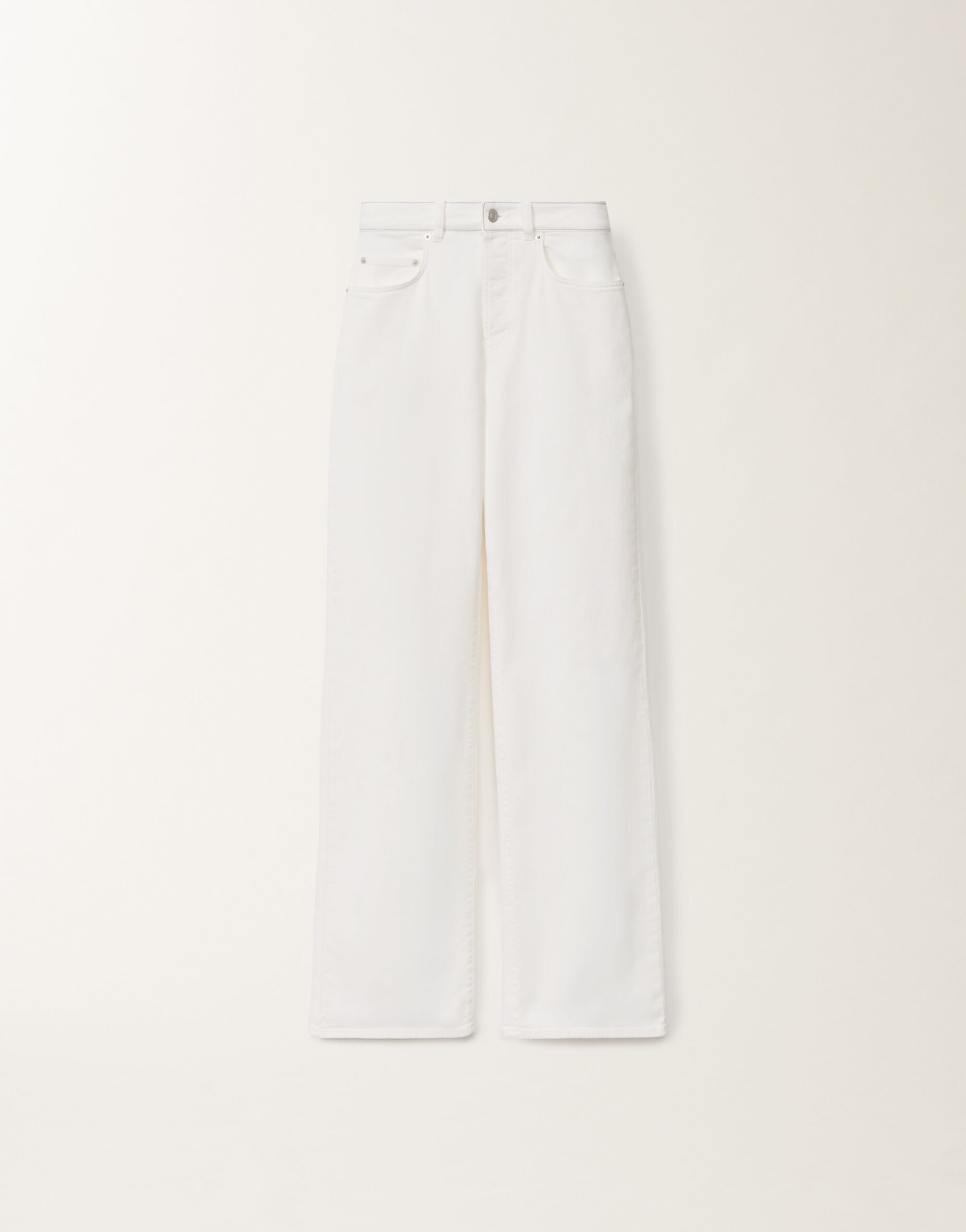 Fabiana Filippi 5-pocket denim trousers, optical white WHITE PAD275F357L3700000
