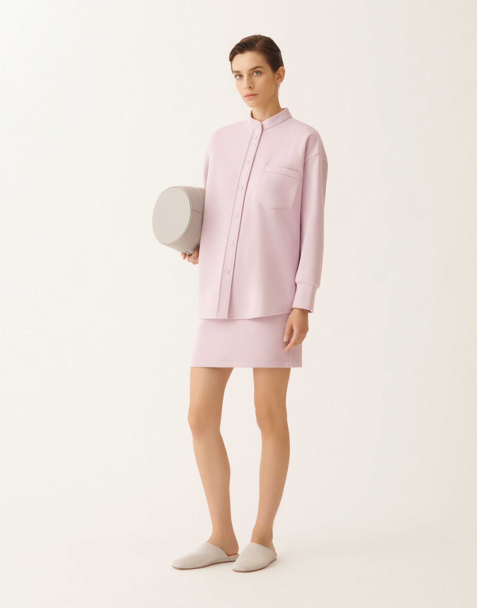 Fabiana Filippi Hemd aus Scuba-Kaschmir, rosa-lila Fliederrosa GCD266F302L7490000