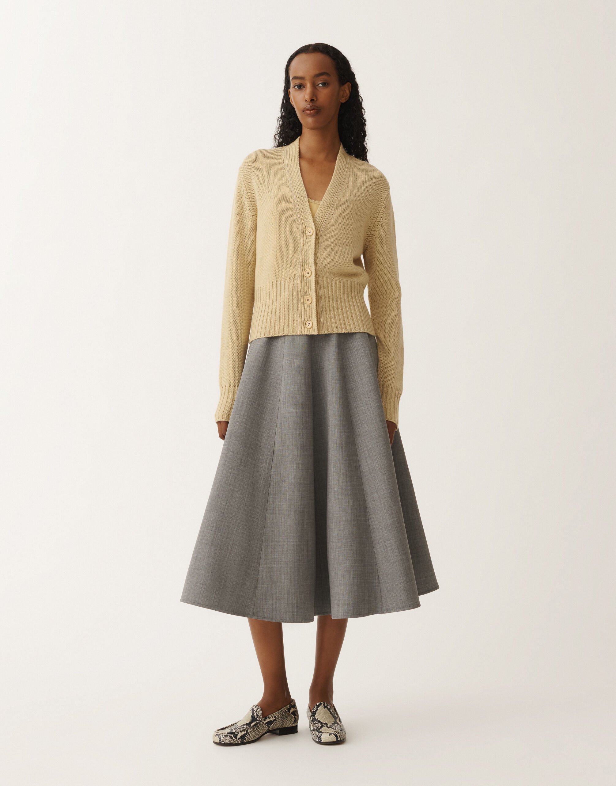 Fabiana Filippi Cardigan aus aufgerautem Kaschmir, gold GELB MAD265F038L1610000
