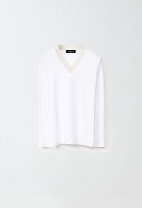 Fabiana Filippi Jersey T-shirt, optical white PINK JED224F278SK000000