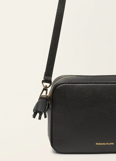 Fabiana Filippi Camera Bag aus genarbtem Leder, Schwarz Schwarz BGD226A802M5600000